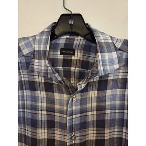 Ermenegildo Zegna men's linen button down-size large